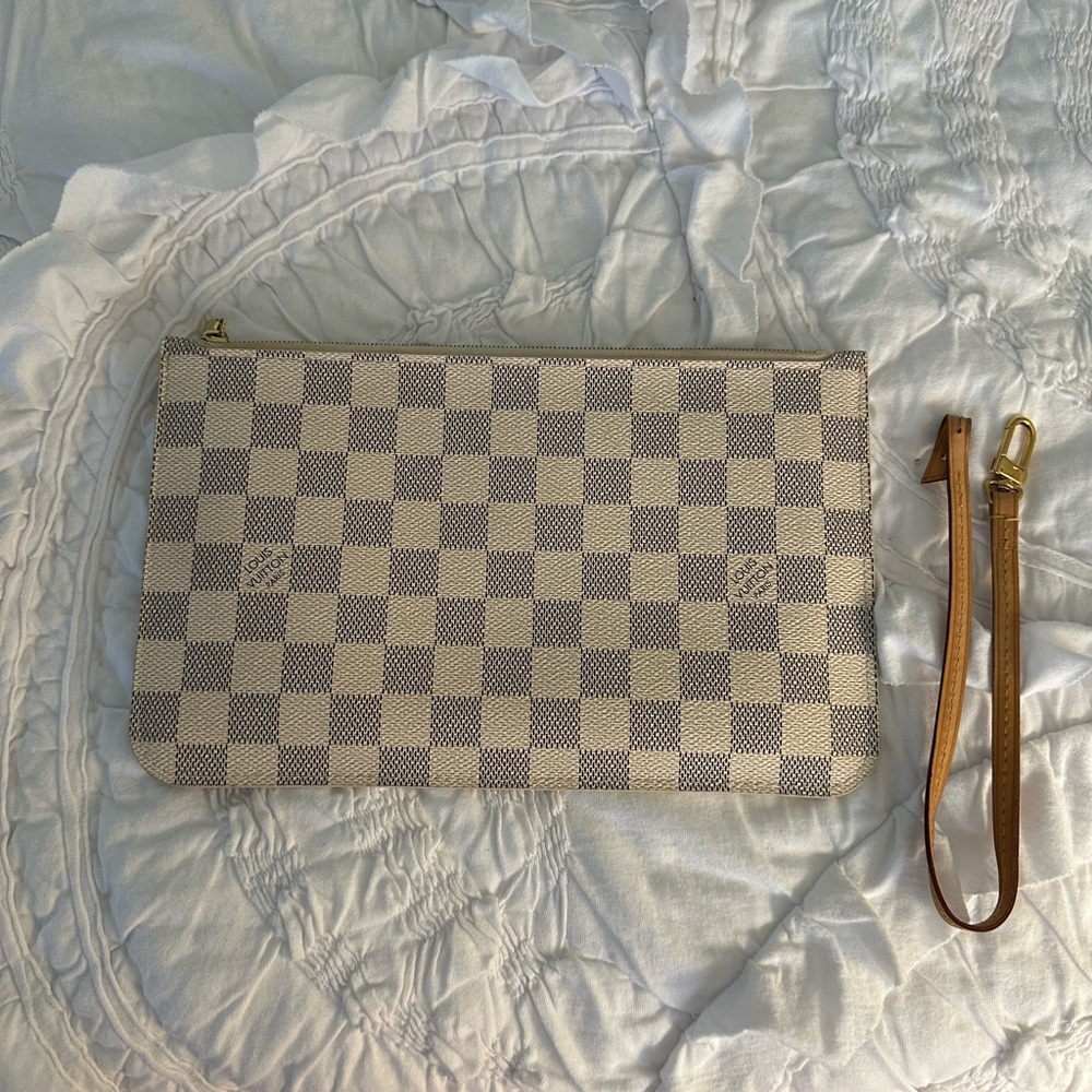 Checkered Clutch with Wrist Strap